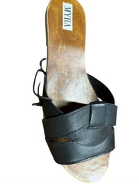 Myra Women's Bow Knot Flat Sandal in black - women's sandal