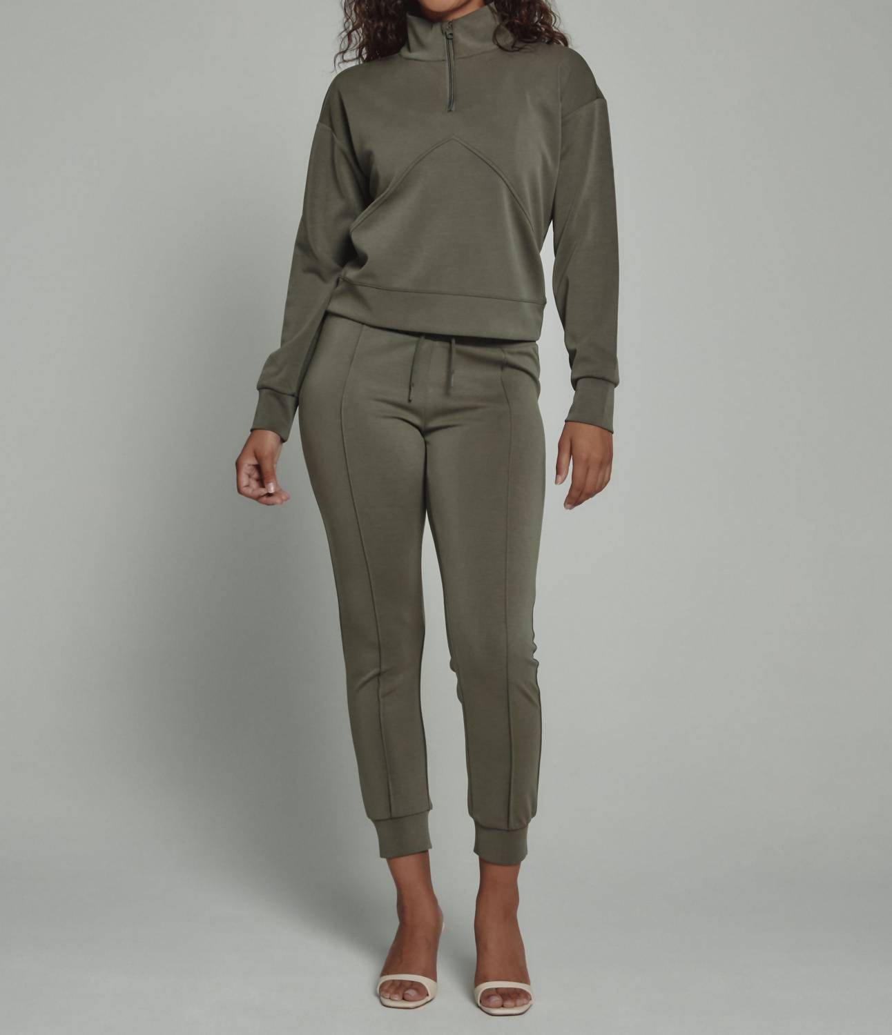 7Diamonds Rev Slim Fit Jogger in olive - women's pants - view 4
