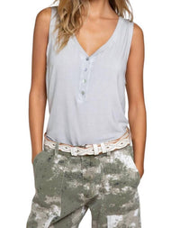 Pol - Loving Soul Button Front Tank