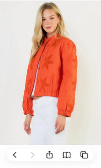 Thml - Women's Velvet Flower Quilted Jacket