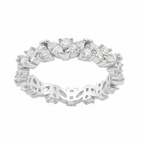 Allyanna Gifts - Women's Moissanite Marquise & Round Cluster Eternity Ring Band