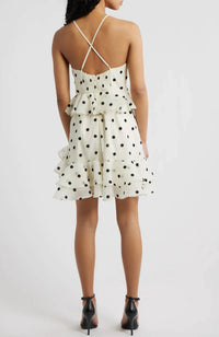 Lucy Paris - Remy Polka Dot Rosette Ruffle Minidress