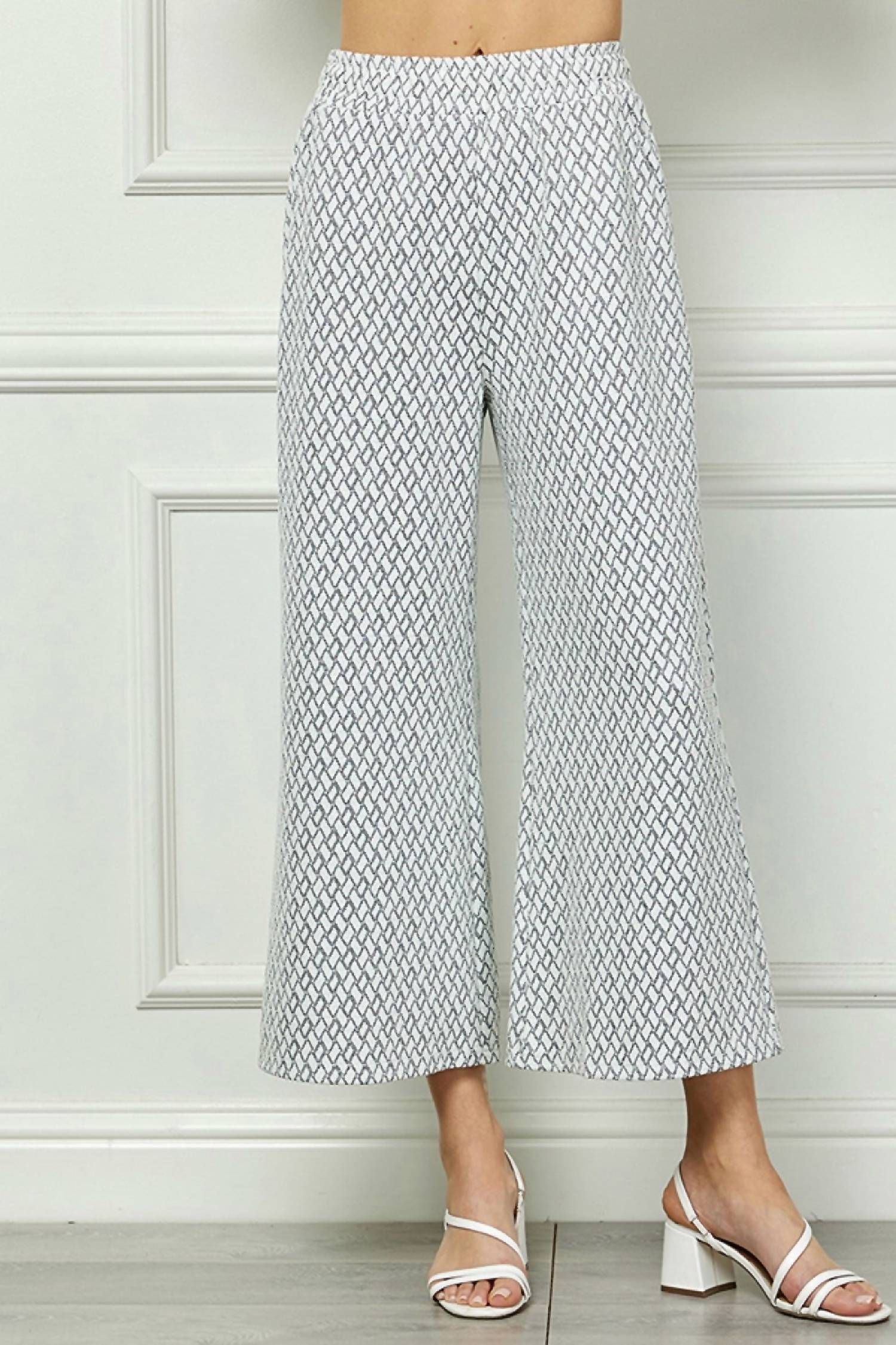 See And Be Seen - Metallic Jacquard Cropped Pants