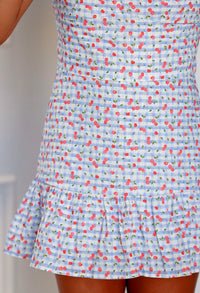 Sincerely Ours - Cherry Check Romper