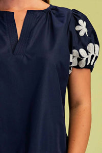 Gigio - Puff Sleeve V-neck Top