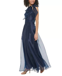 Eliza J - Bow-neck Sleeves Jumpsuit