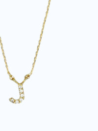 Tai Jewelry Women's Initial J Necklace in gold - women's jewelry - detail view