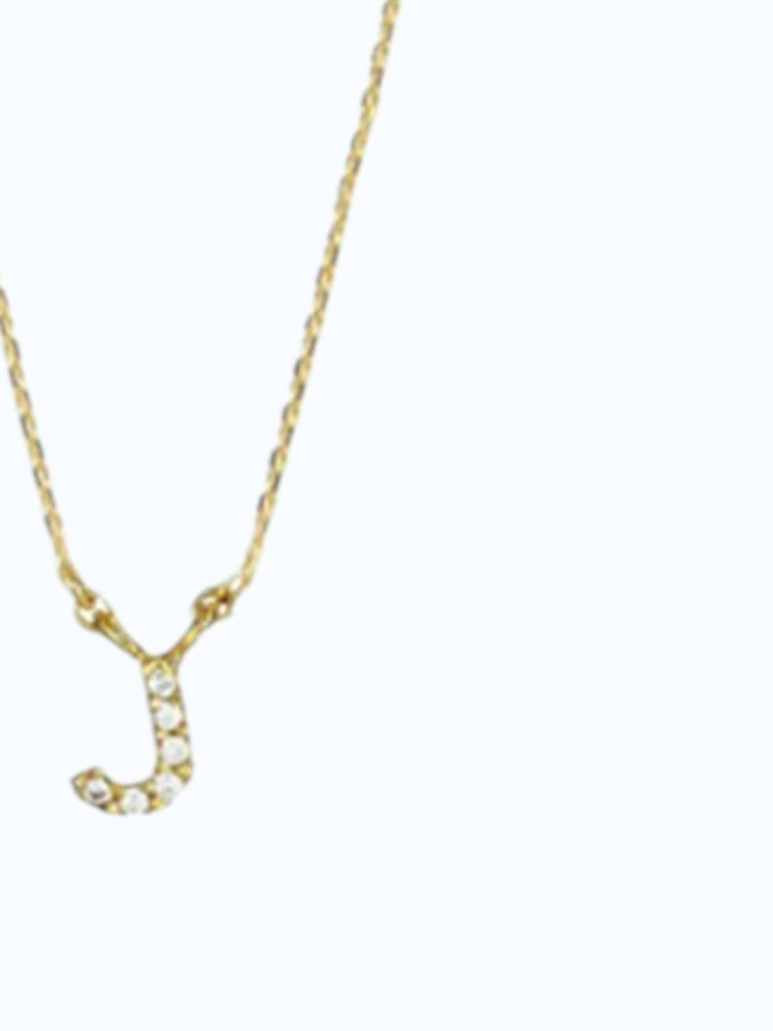 Tai Jewelry Women's Initial J Necklace in gold - women's jewelry - detail view