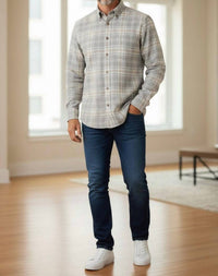 Scott Barber - Essex Flannel Plaid Long Sleeve Shirt