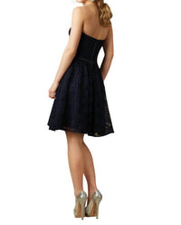Morilee - Lace Cocktail Dress With Satin Waistband