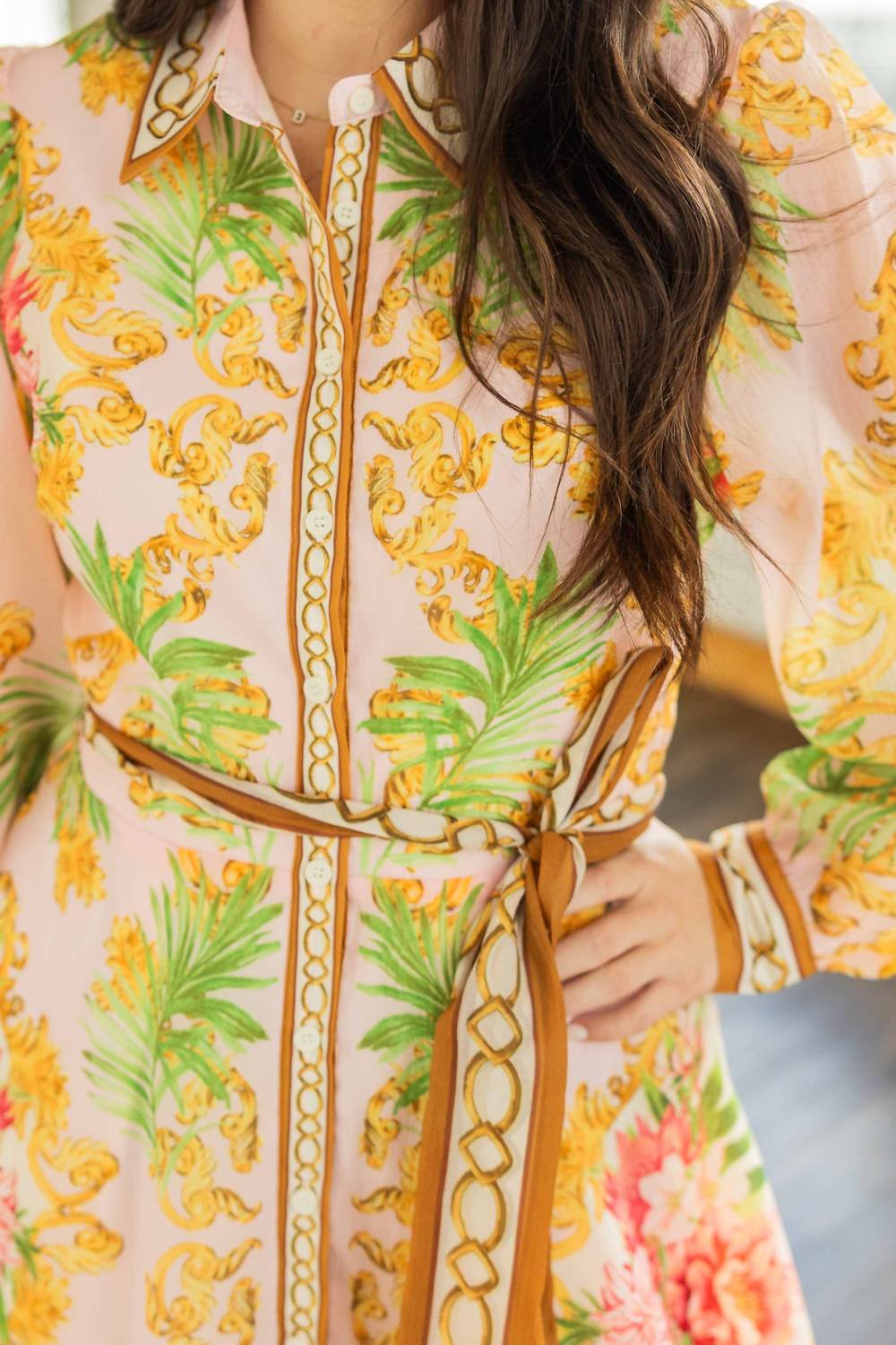 Flying Tomato - CASSIDY FLORAL BUTTON UP MIDI DRESS