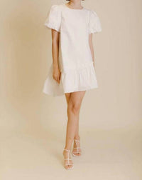 Aureum - Asymmetrical Poplin Mini Dress