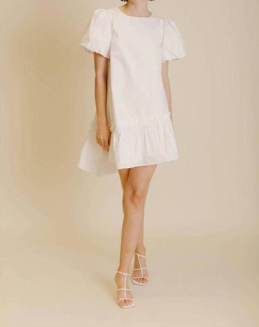 Aureum - Asymmetrical Poplin Mini Dress