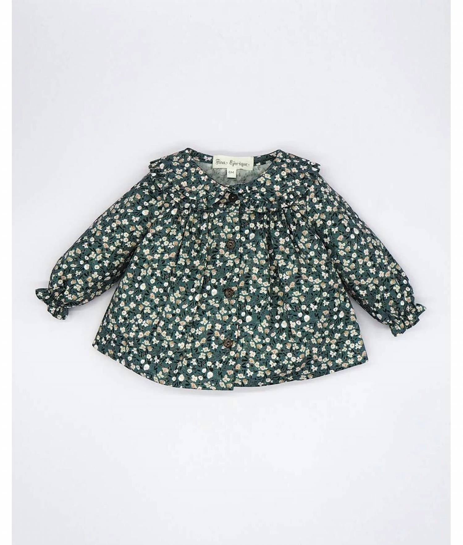 Fina Ejerique - Girl's Floral Buttoned Blouse