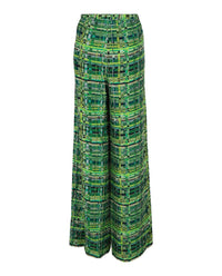 Salvatore Ferragamo - Women's Geo Silk Wide-leg Pants