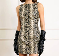 Line And Dot - Faux Leather Mini Dress