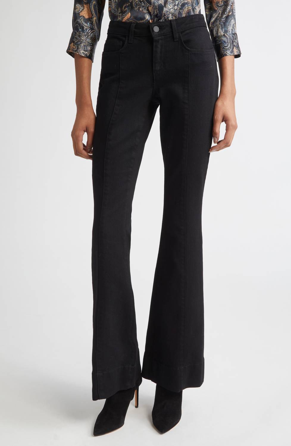 L'Agence - Lenora Front Seam Flare Leg Jeans