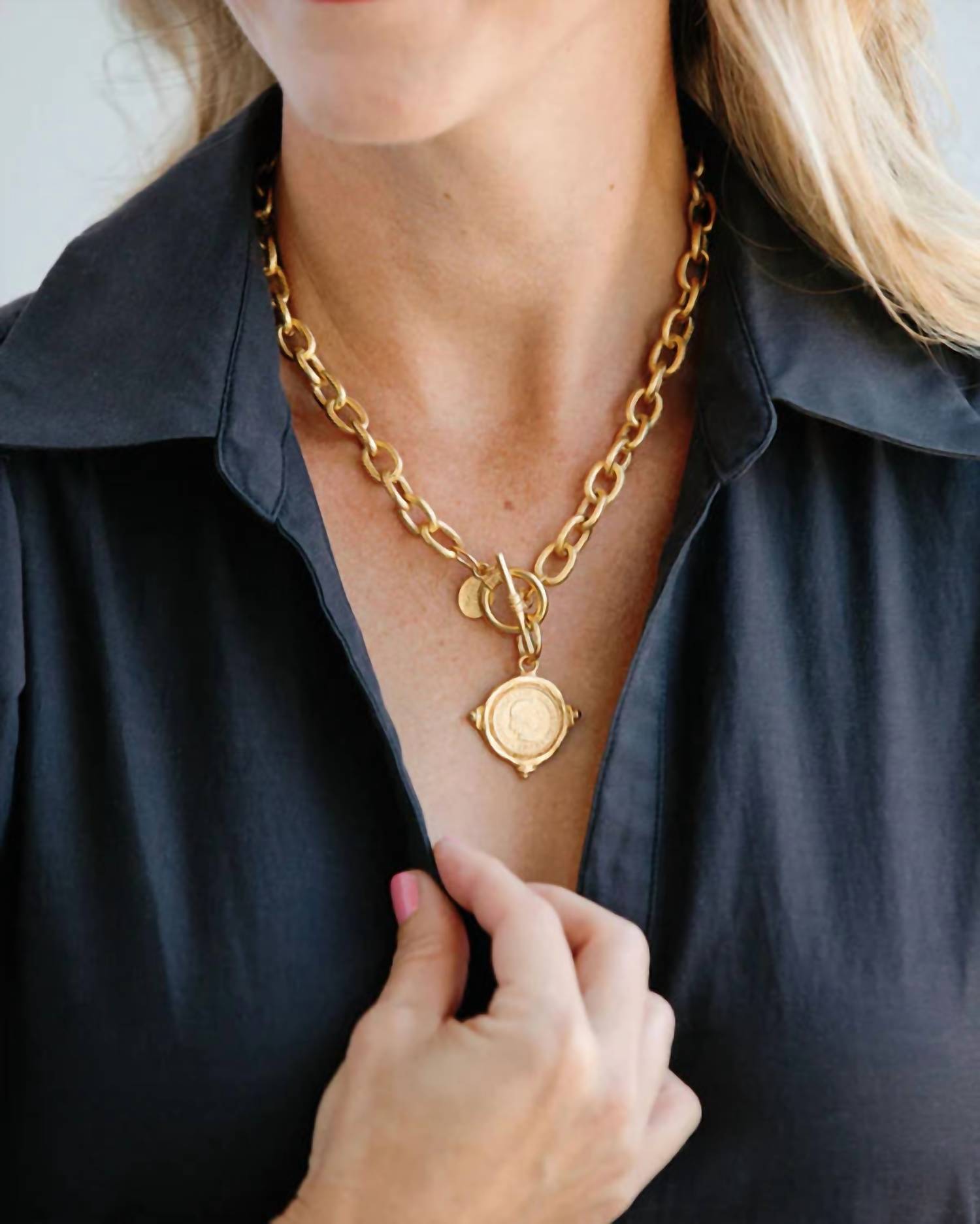 Susan Shaw - Coin Toggle Necklace