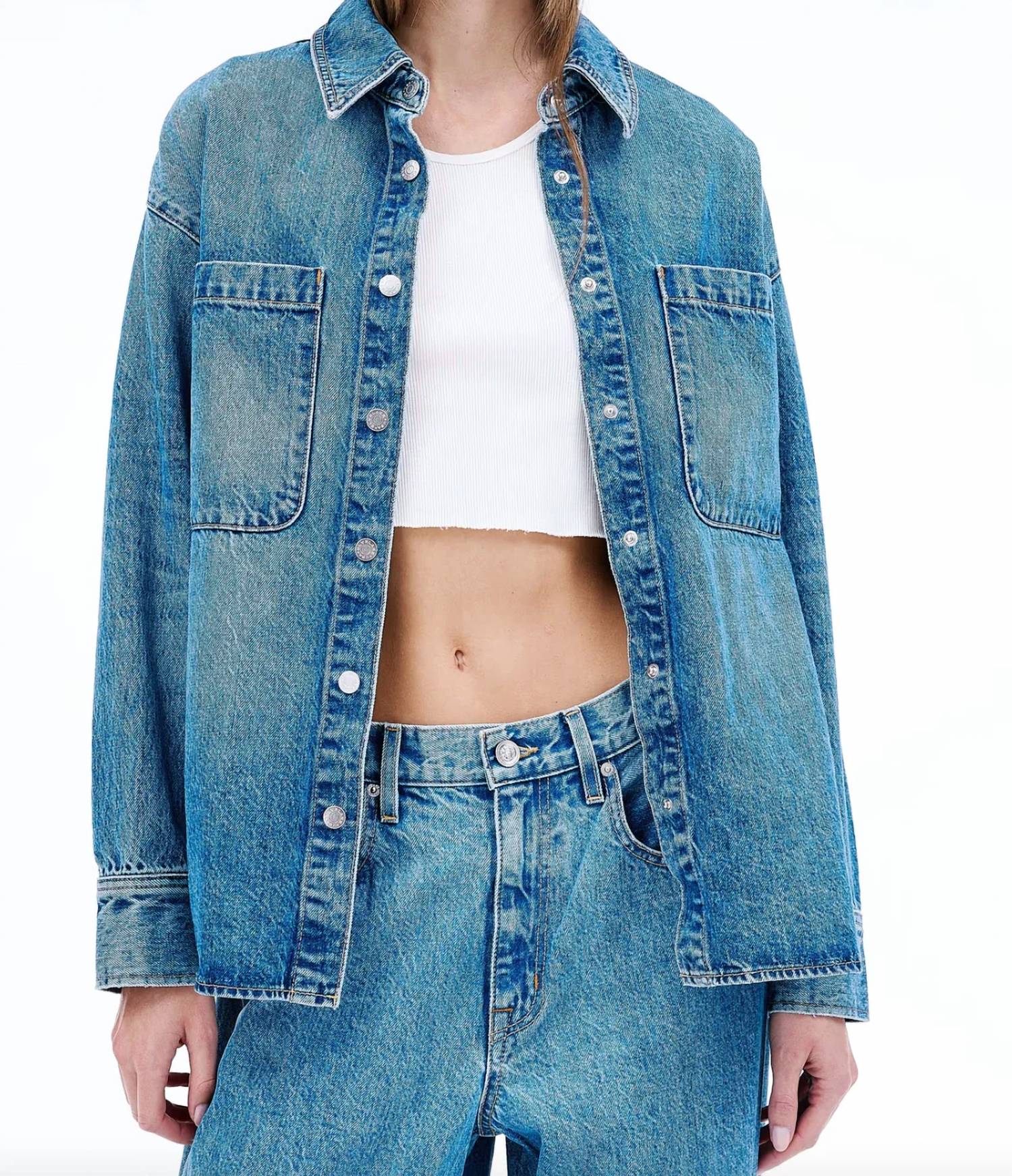 Slvrlake - Overland Denim Long Sleeve Button Down Shirt