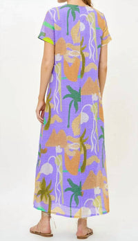 Oliphant - Short Sleeve Shift Midi Dress