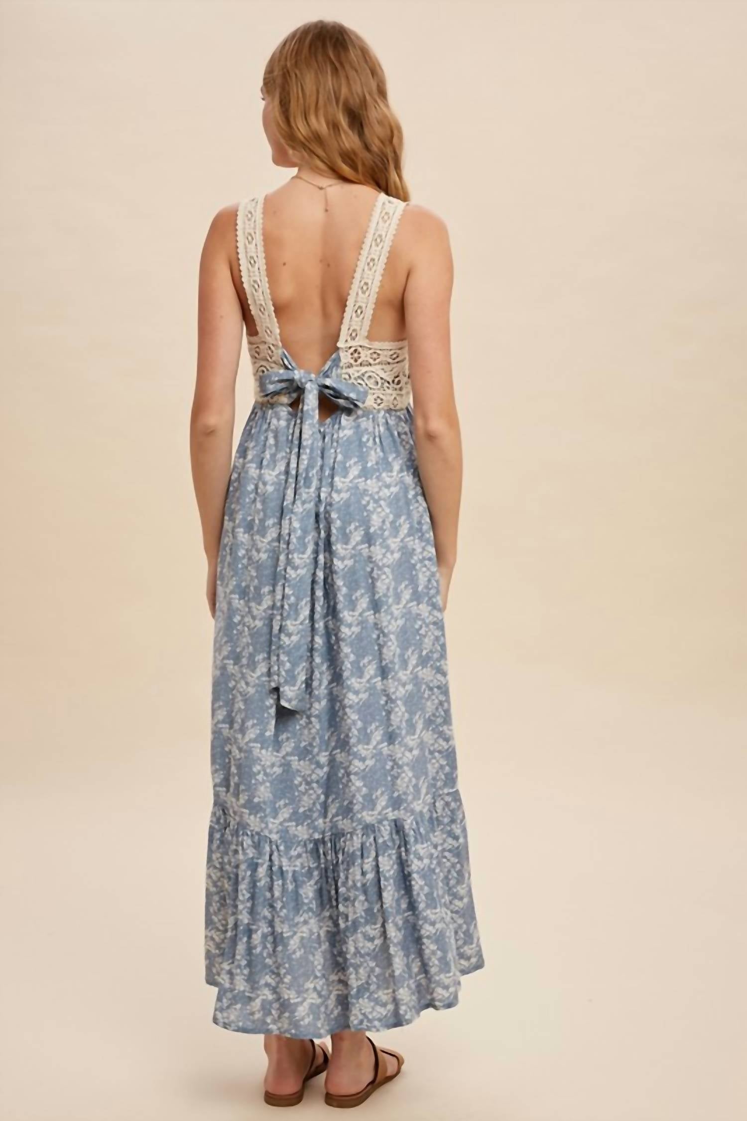 In-Loom - Floral Lapis Dress
