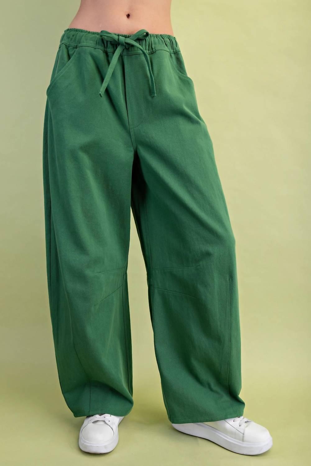 Gigio - Mid-rise Barrel Pants With A Drawstring Waist