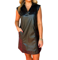 Entro - Hermione Faux Leather Dress