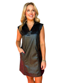Entro - Hermione Faux Leather Dress