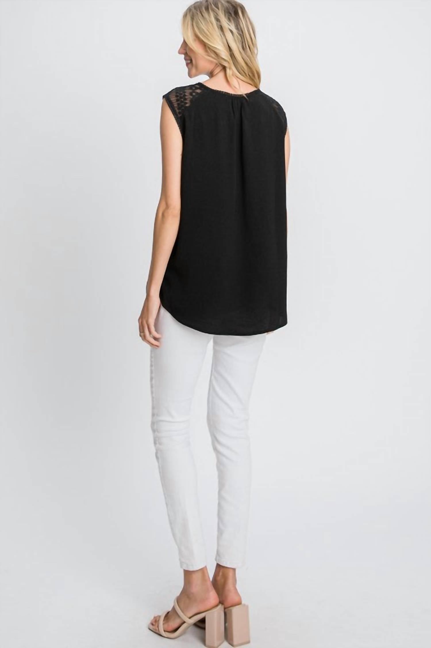 Hailey & Co - Sleeveless Laced Top