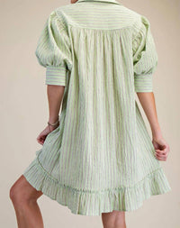 Easel - Collared Stripe Dress