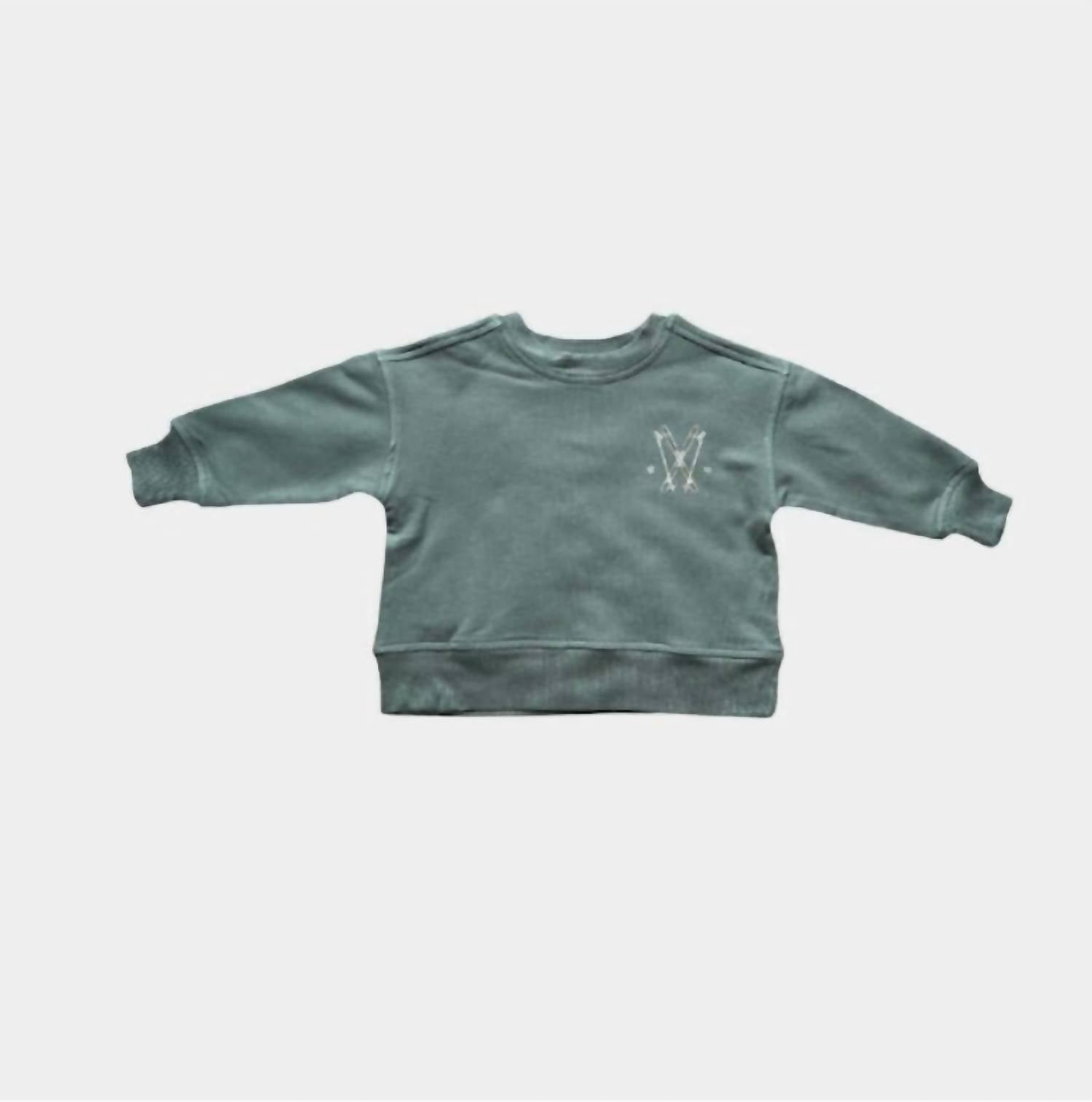 Babysprouts - Kids Boxy Ski Mountain Pine Sweatshirt