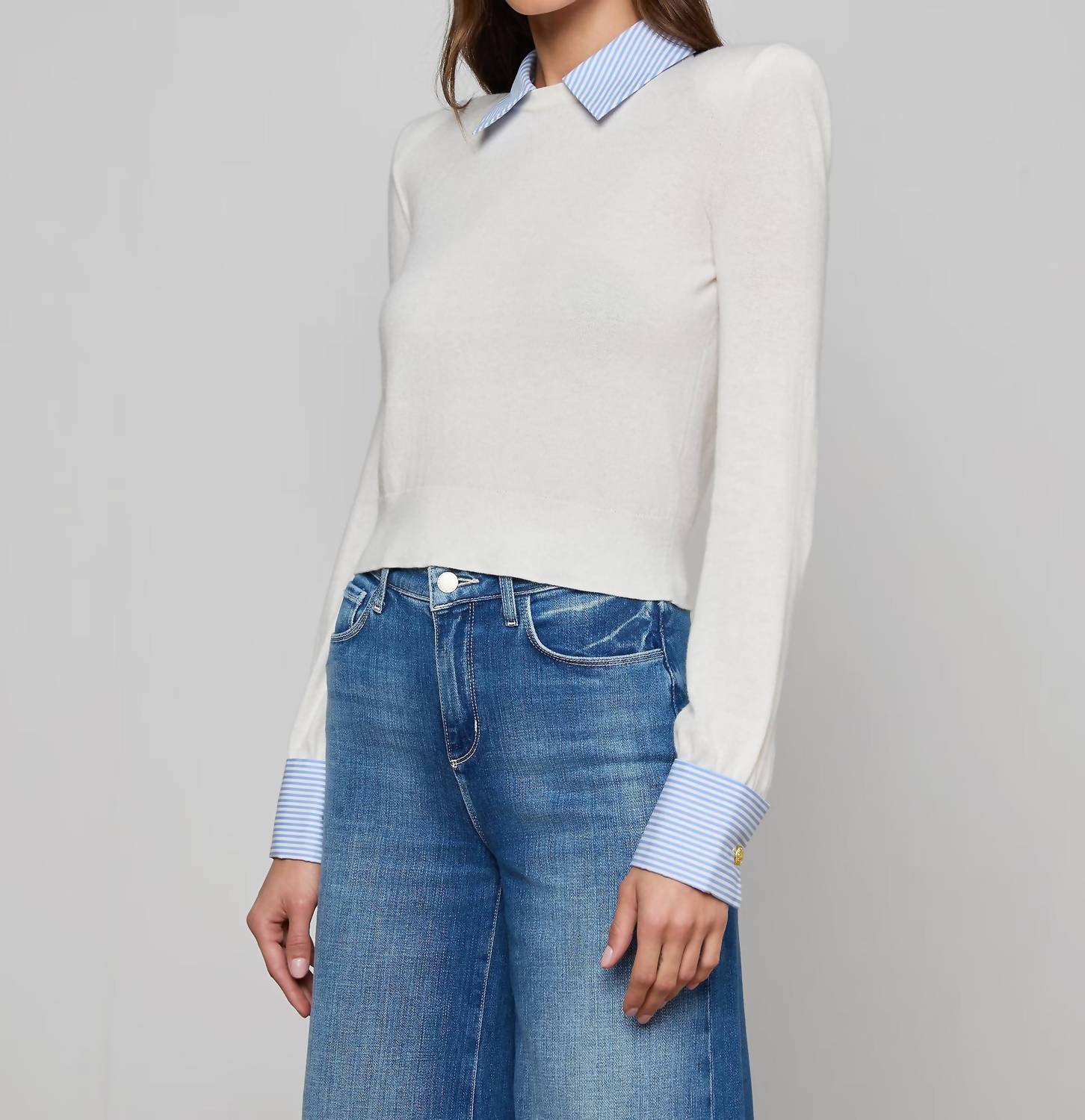 L'Agence - April Poplin Collar Pullover