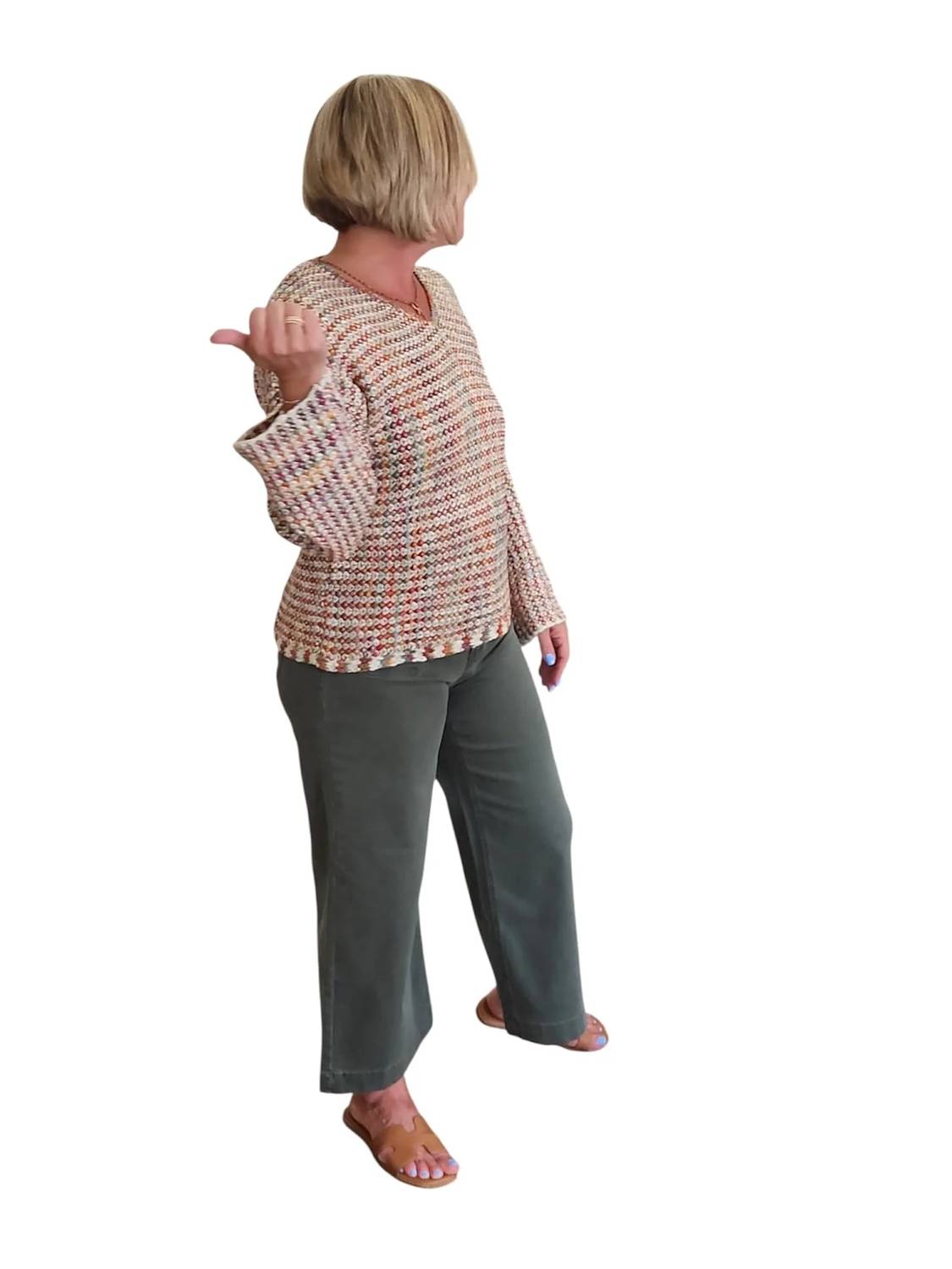 Charlie B - Long-Sleeve Yarn Sweater