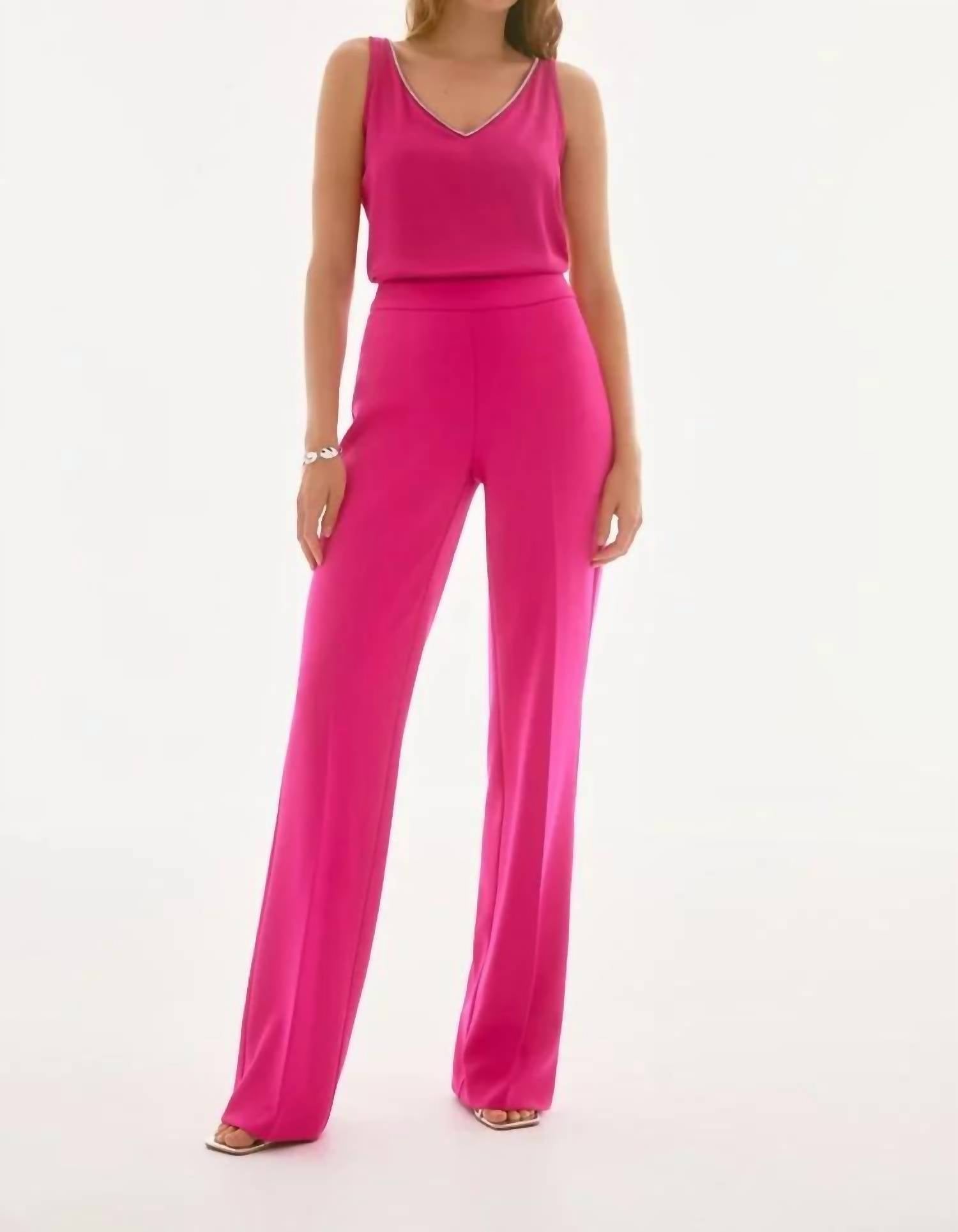 Joseph Ribkoff - Satin Sleeve Less Top With Rhinestone Trim