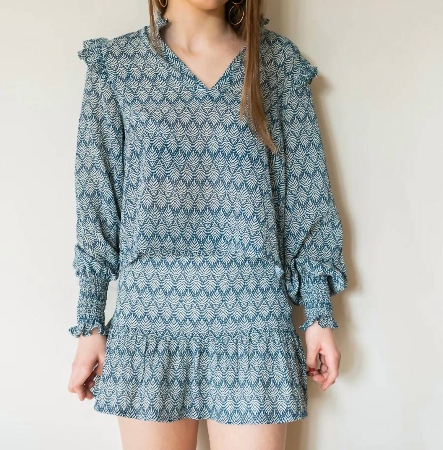 Osamore - Ruffled Shoulder Blouse
