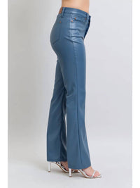 Judy Blue - Faux Leather High Waisted Tummy Control Bootcut Pants