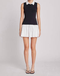 2.7 AUGUST APPAREL Hallie Mixed Media Dress in black - women's dress
