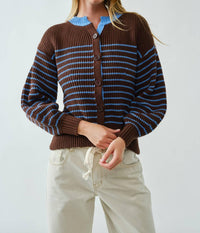 Aaron & Amber - Striped Cardigan