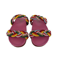 YOSI SAMRA Women's Michelle Multi Rope Shoe in pink - women's sandal - alternate view
