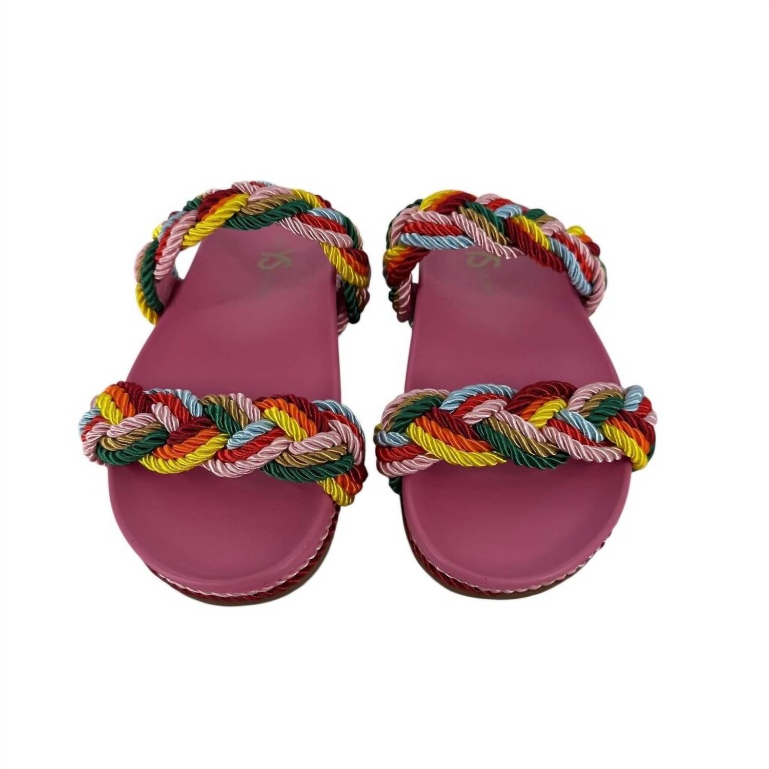YOSI SAMRA Women's Michelle Multi Rope Shoe in pink - women's sandal - alternate view