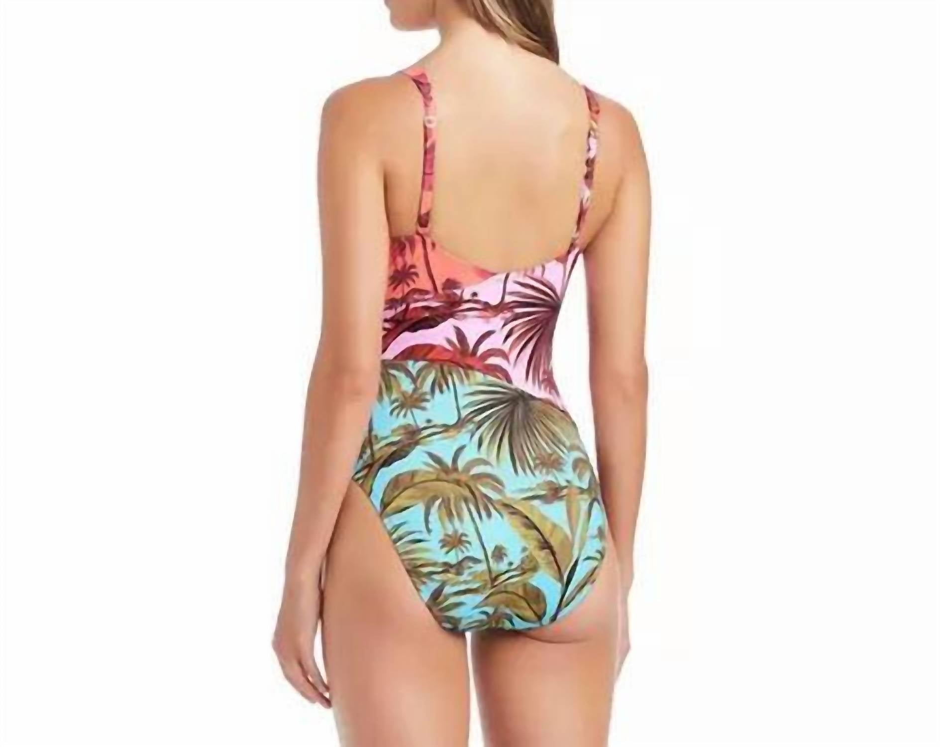 Bleu Rod Beattie - Lotus Surplice Mio One Piece Swimsuit