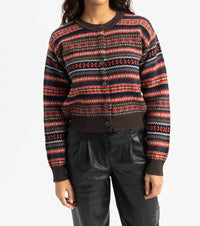 &Daughter - Ada Fairisle Crewneck Cardigan