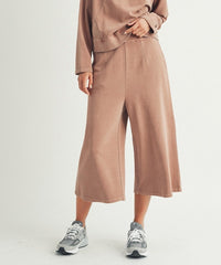 Elle Grey - Wide Leg Crop Sweatpant