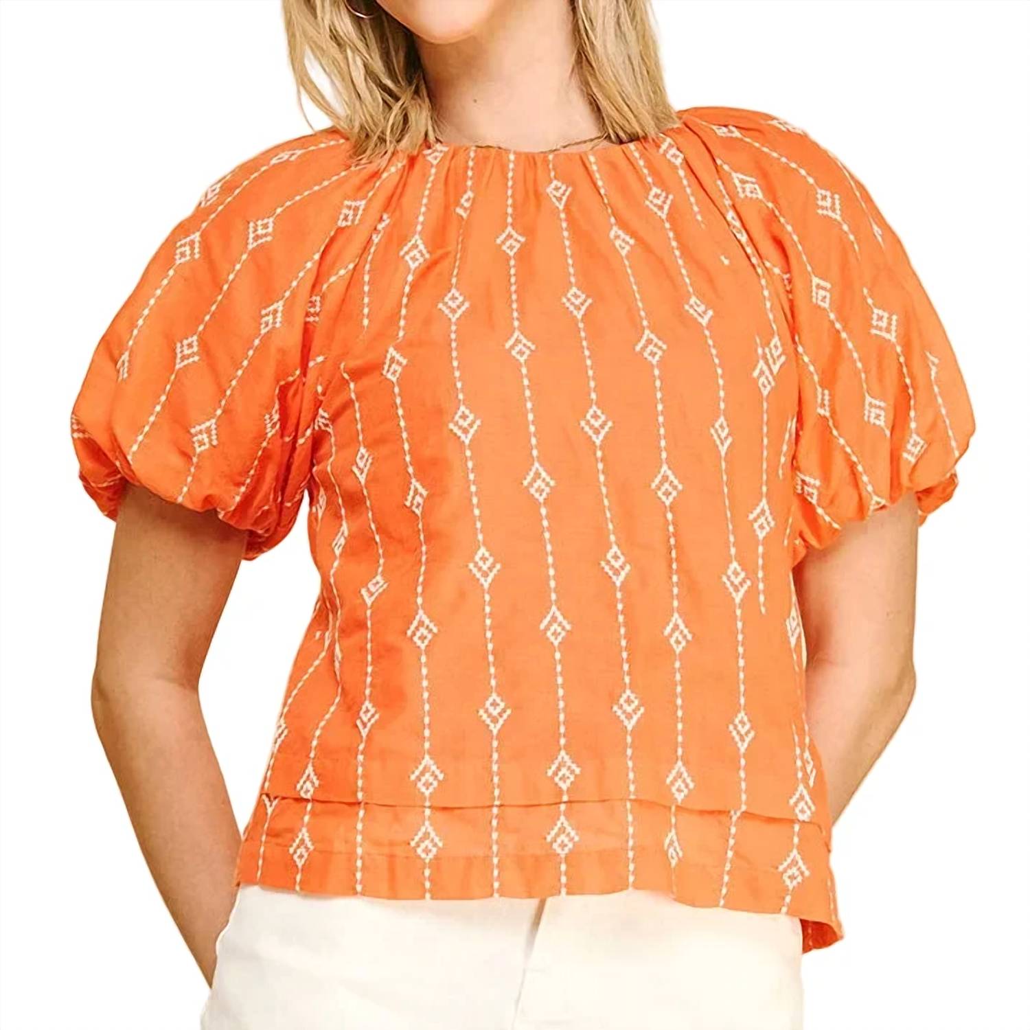 Pinch - Embroidered Detail Blouse Top