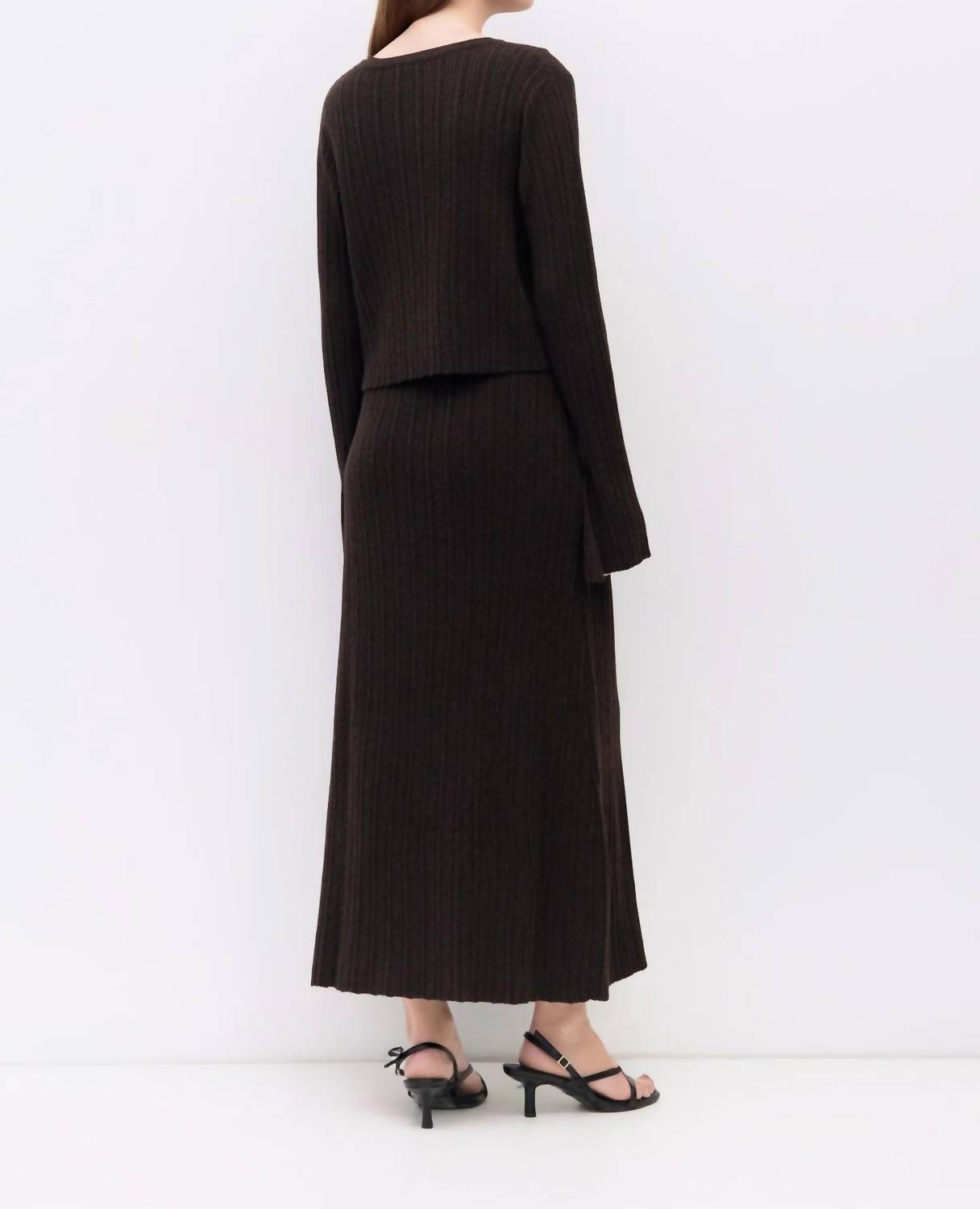 Mod Ref - Ribbed Knit Crewneck Cardigan