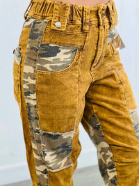 Oli & Hali - Women's Washed Camouflage Corduroy Pants