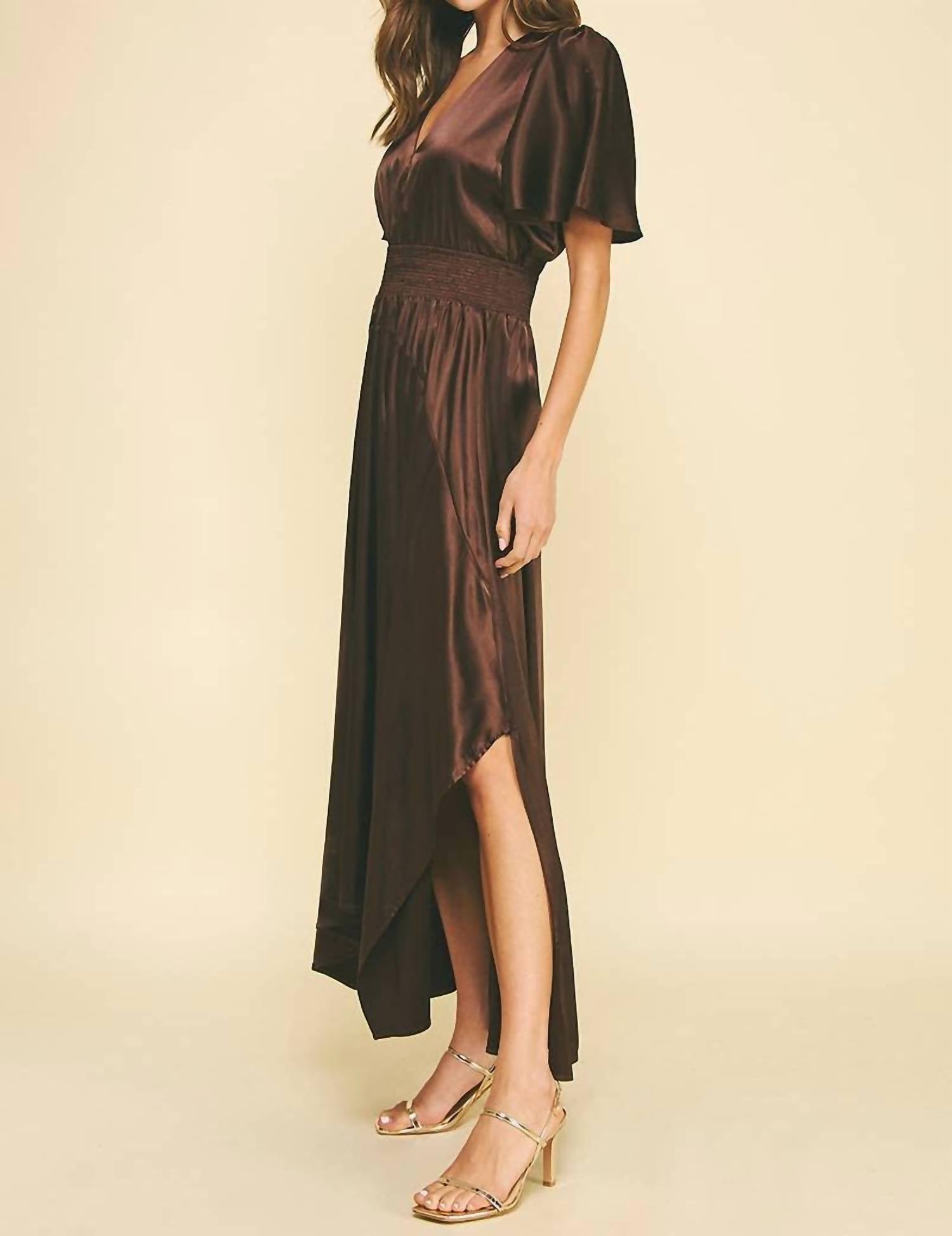 Pinch - Chiffon Slit Detailed Maxi Dress