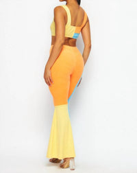 Bright Idea Terry Cloth Crop Top and Pant Set