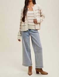 Wishlist - Striped Cami And Cardigan Set