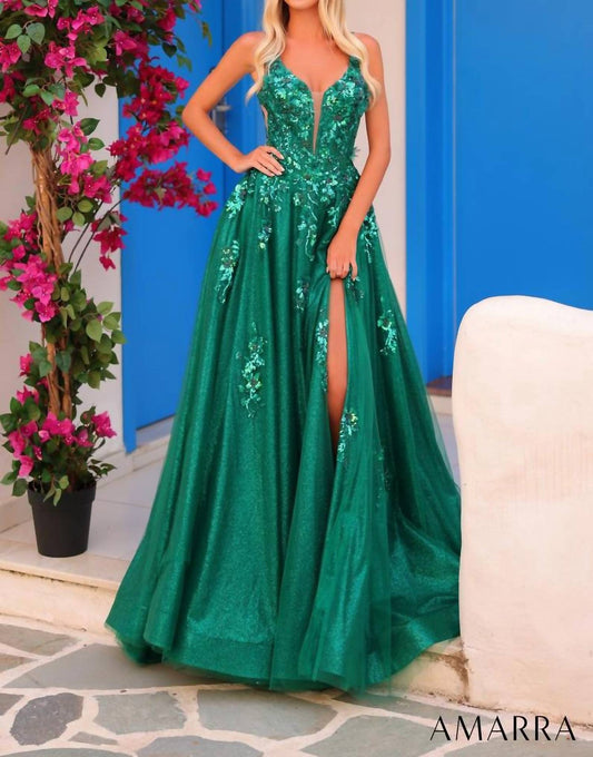 Amarra - Sequin A-line Gown